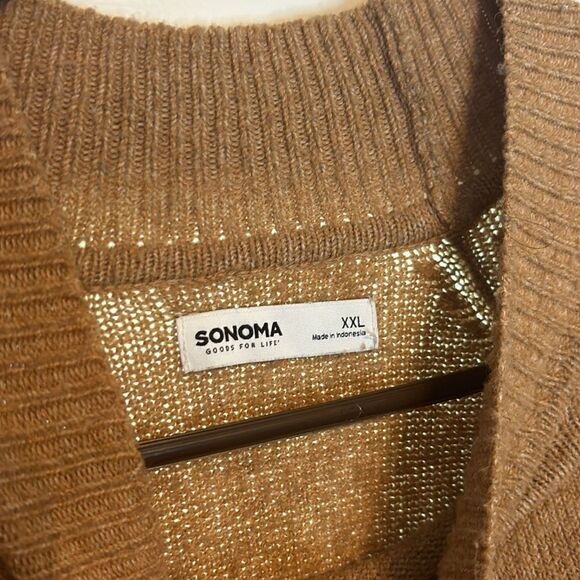 Sonoma Women’s Tan Mock Turtleneck Oversized pullover sweater size XXL - Picture 4 of 5